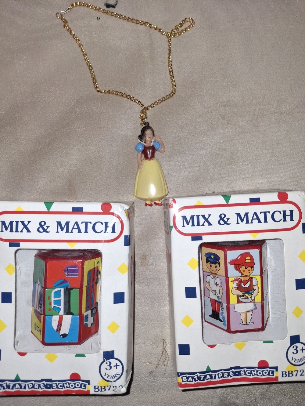 Snow White Pendant Necklace - Yellow & Red Dress